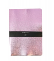 Pink Metallic Lined Notebook
